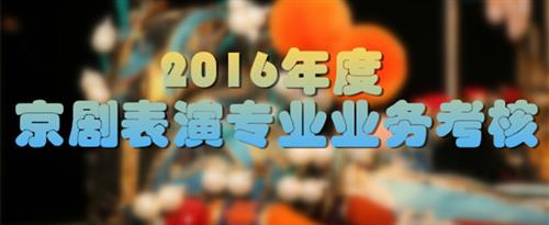 男生和女生操逼免费网站国家京剧院2016年度京剧表演专业业务考...